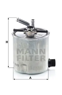 MANN FILTER WK 9043 X Yakıt Filtresi Nıssan Patrol 3.0dtı 00 Xtraıl 2.0dcı 03-13 Cabstar 2.5 06-13 16400LC30B 7485149294 7485151822