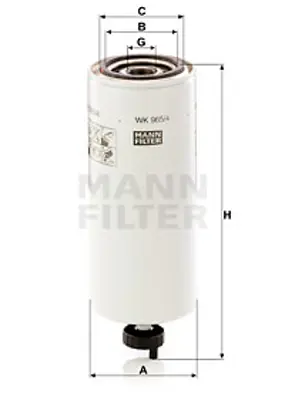 MANN FILTER WK 965/4 x Fıltre 