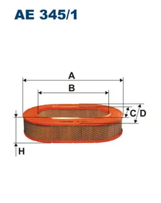 FILTRON AE 345/1 Hava Fıltresı 870X9601ABA A0020946204