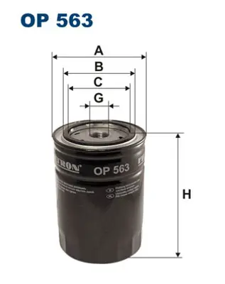 FILTRON OP 563 Yag Fıltresı 73194 74630787 7701022800 7701415051 90110720309 A0021844001 AEU2218EVA AEU2218L E8NN6714BA MLS000186