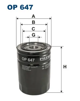 FILTRON OP 647 Yag Fıltresı 1902135 5001846637 5010666 61584009 690260