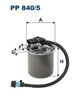 FILTRON PP 840/5 Yakıt Fıltresı (Sensorlu) V-Class W447 14> Vıto W447 14> A6510903052