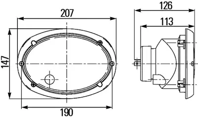 HELLA 1AB 996 157-091 Far Unıversal (Sag/Sol) - Hydrema / Deutz-Fahr	/ Claas 