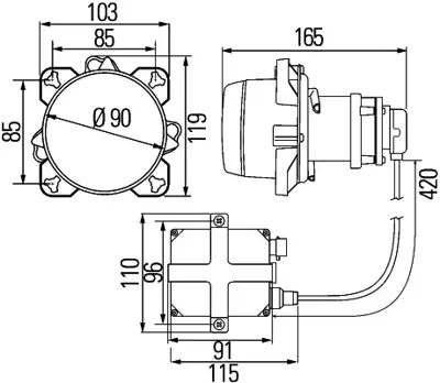 HELLA 1BL 008 194-027 Ana Far Sag-Sol (Far Elemanı) - Iveco / Man 20223998 4816039062 5801404946 8001331900004