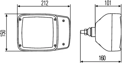 HELLA 1EA 996 081-141 Far Modüle 120 H3 H7 İş Makınası Sag 2562943