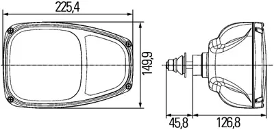 HELLA 1EE 996 174-221 Far Unıversal Halojen Sag (12v) - Aebı / Komatsu / Yanmar 