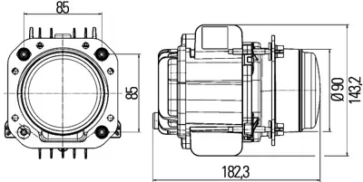 HELLA 1ML 010 820-831 Ana Far (Sag-Sol) 90mm Mono Led 