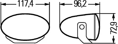 HELLA 1NA 008 283-801 Sis Lambasi Ff 50 Sol/Sag 8283801 