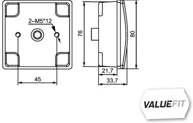 HELLA 2NE 357 029-141 Arka Sıs Farı Unıversal Led-Valuefıt Kare(12v) 