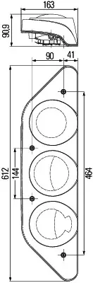 HELLA 2VP 343 520-021 Komple Arka Aydınlatma Universal Cv 