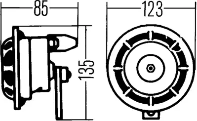 HELLA 3AG 003 399-101 Korna 84w 24v 118db Universal Cv 151210000-42080296-42080296-55028-7171935520-7171935520-77839-A0035 42080296 A7171935520