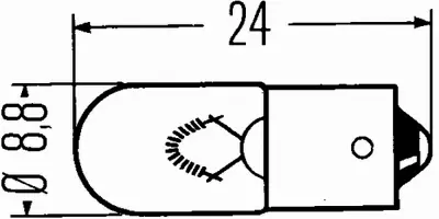 HELLA 8GP 002 068-241 Ampul 24v 2w Halojen (Ic Aydınlatma - Park) 1354880 445222099 5003097022 5230615 KDWHLO9044