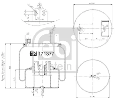 FEBI BILSTEIN 171377 Suspansıyon Korugu Komple Metal Pıston  Renault Magnum Dxı13 06>/Premıum 2 06> 21978492 7421978492