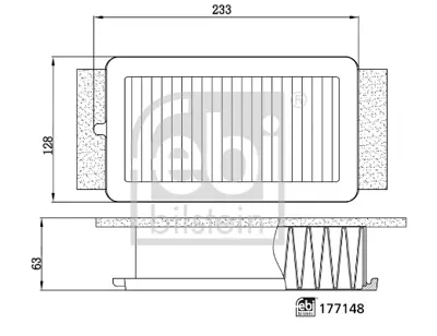 FEBI BILSTEIN 177148 Hava Fıltresı 165464PM0A