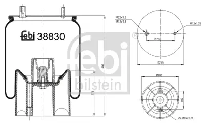 FEBI BILSTEIN 38830 Havalı Süspansiyon Körüğü 