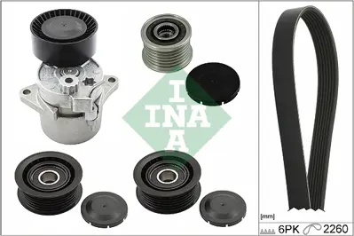 INA 529 0115 23 Kanallı Kayıs Setı (6pk2260, Kutuklu, Alternator Kasnaklı) W203 00>07 S203 01>07 C209 02>09 XA0149972392