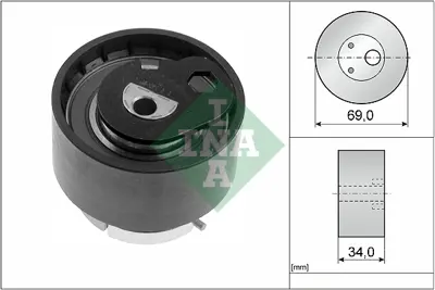 INA 531 0771 10 Eksantrık Gergı Rulmanı 829F9 9X2Q6K254BB