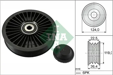 INA 532 0242 10 Eksantrik Gergi Rulmanı Volvo S40 99-04 S60 01-10 S80 C70 S70 V40 V70 Xc70 Xc90 94584703