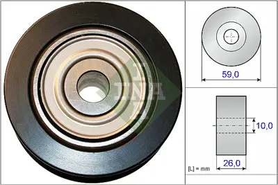 INA 532 0737 10 Alternatör Gergi Rulmanı 1341A042 1611423680