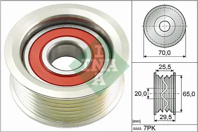 INA 532 0803 10 V Kayıs Gergı Rulmanı 56980RL0G01