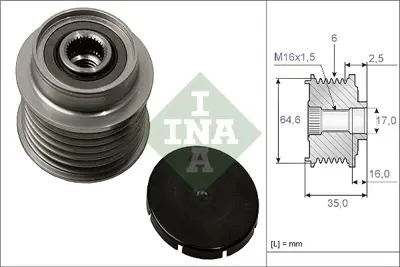 INA 535 0006 10 Alternator Rulmanı 78903119G