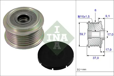 INA 535 0017 10 Alternator Rulmanı Mazda 323 2,0 1994-1998 GY0218330 YM2E10N356AA