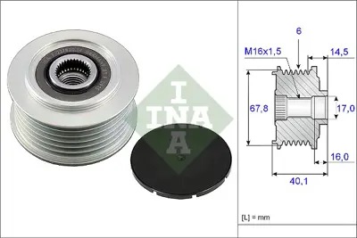 INA 535 0047 10 Alternator Rulmanı T4 95>03 Ajt Ayy Acv Auf Ayc 74903119E