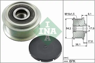 INA 535 0100 10 Alternator Rulmanı Focus (Daw, Dbw) St170 00>07 VP6S4U10A352AA