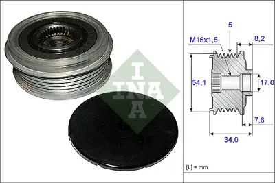 INA 535 0122 10 Alternator Rulmanı 51705863