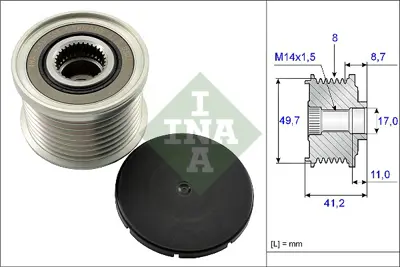 INA 535 0141 10 Alternator Gergı Rulmanı Cheroke 2,7 Crd 3,1 Td 3,0 Crd 5019860AA 7616122