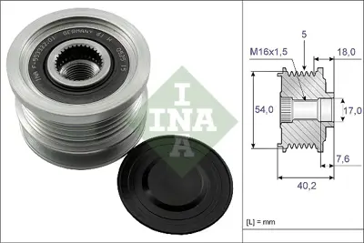 INA 535 0143 10 Alternator Kasnagı Astra H Corsa D Merıva A Vectra C  Zafıra 6204218