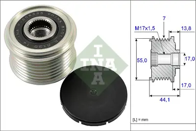 INA 535 0167 10 Alternator Rulmanı Subaru Forester 2008-2013 Outback 2013-> 23750AA060