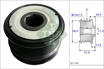 INA 535 0196 10 Alternator Rulmanı Chrysler Voyager Iv 02<08 