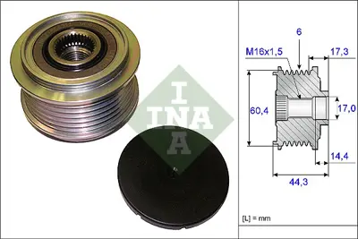 INA 535 0207 10 Alternator Rulmanı 6E903119Q