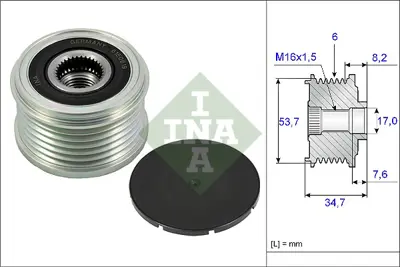 INA 535 0224 10 Alternator Kasnagı Merıva B 1202199