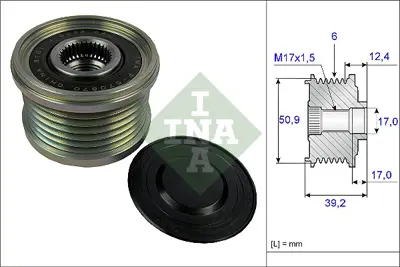 INA 535 0247 10 Alternator Rulmanı Mazda 3 2014 -> Mazda 6 2015 -> 1800A567 SHMW18300