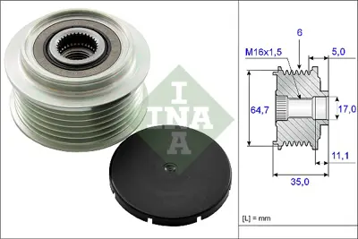 INA 535 0250 10 Alternator Rulmanı A6 A7 11>14 A6 Allroad Quattro 13>18 6E903119T