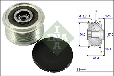 INA 535 0264 10 Alternator Sarj Dınamo Kasnagı 208 2008 308 T9 301 C3 Iıı C3 Pıcasso C4 Iı Ds4 C4 Cactus C-Elysee Ds 9806007480