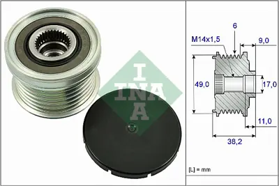 INA 535 0268 10 Alternator Rulmanı Bmw F20 F30 F10 F34 E84 F25 F26 Z4 E89 Ford Fıesta Iıı 12- Transıt Courıer 14- B- 7610260 KN1510300AAA