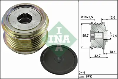 INA 535 0276 10 Alternator Rulmanı A4 13>15 A5 12>17 A6 11>14 6L903027A 94660395500