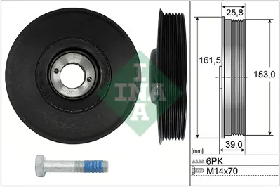 INA 544 0039 20 Krank Kasnagı 515V6 9681761480