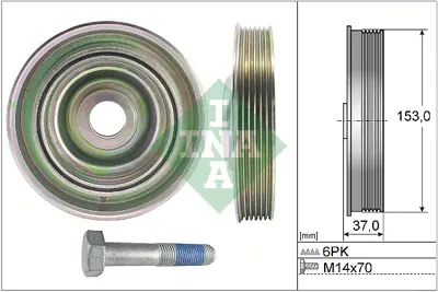 INA 544 0097 20 Krank Kasnagı 30725882 9681640880 9810746580 9M5Q6B319AB