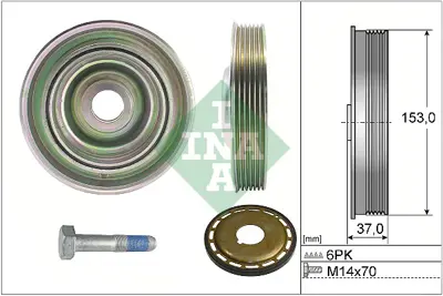 INA 544 0097 21 Crank/Pul/Kit Fead Single 208 30725882 9658814080 9681640880 9810746580 9M5Q6B319AB