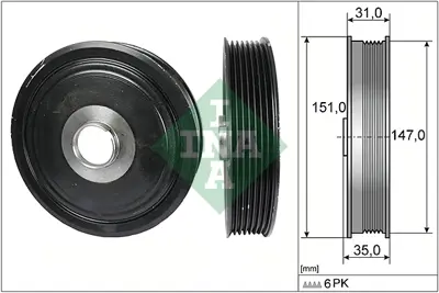 INA 544 0110 10 Krank Kasnagı 8200267867