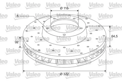 VALEO 185812 Fren Dıskı (X1) Toyota Land Cruıser 4351260141