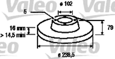 VALEO 186178 On Fren Dısk 100 D Mınıbus W631 88>94 A6314200372