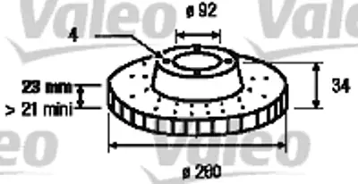 VALEO 186436 Fren Diski Ön X2 Honda Accord 1.8. 1.8i. 2.0. 2.0i. 2.2i 89-98 45251SN7E40