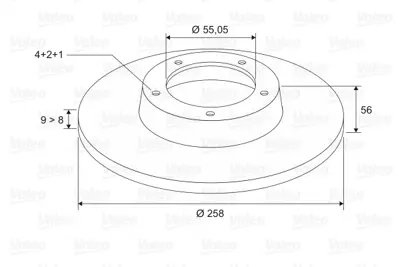 VALEO 186848 Arka Fren Aynası Corolla 1.4 Vvti-1.6 Vvti-1.8 Vvtli 02 1.8 Vvtli 05 258x9x4dl 4243102071