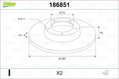 VALEO 186851 Arka Fren Aynası Mazda 6 1.8-2.0-2.0dı-2.3 02 Premacy 1.8-2.0td 00-05 NF4726251