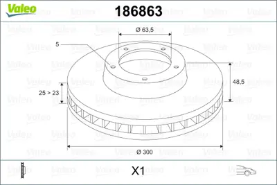 VALEO 186863 Fren Dıskı Ön 1829606 31471819